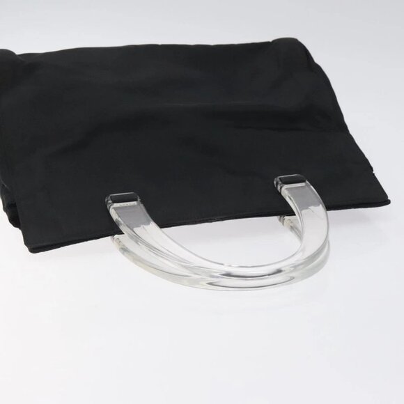 PRADA Hand Bag Nylon Plastic Black Silver Auth 119188 - Picture 7 of 15